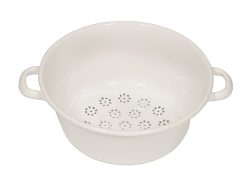 Riess Gemüsesieb Emaille Seiher Weiß 26cm