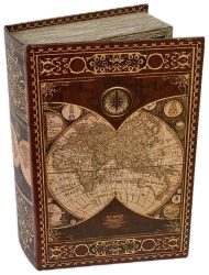 Hohles Buch mit Geheimfach Buchversteck Atlas Antik-Stil 21 cm