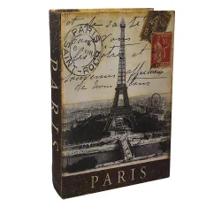 Hohles Buch mit Geheimfach PARIS Buchversteck 21cm