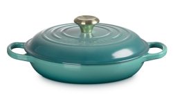 Le Creuset Gourmet-Profitopf Signature Gusseisen Bleu Riviera Blau 30 cm