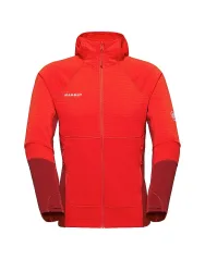 Mammut Warmer, schnelltrocknender Performance-Midlayer mit Kapuze Taiss ML Hooded Jacket Men Rot XXL