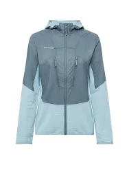 Mammut Leichter, wärmeregulierender Midlayer für Skitouren Aenergy ML Hybrid Hooded Jacket Women Schwarz XL