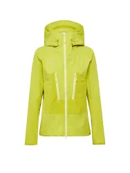 Mammut Leichte Skitourenjacke mit Bodymapping-Design Aenergy Pro SO Hybrid Hooded Jacket Women Gelb M