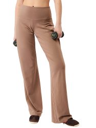 MANDALA Damen Yogahose Wide Leg hellbraun | M
