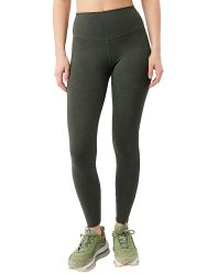 MANDALA Damen Yogatight Mono Printed dunkelgrün | XS