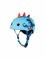 MICRO Kinder Scooter Helm Scootersaurus 3D V2 blau | 48-53CM