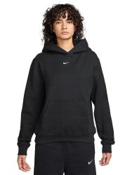 NIKE Damen Hoodie Studio Fleece schwarz | XL