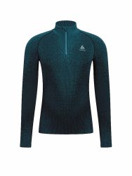 ODLO Herren Unterzieh Zipshirt Blackcomb blau | S