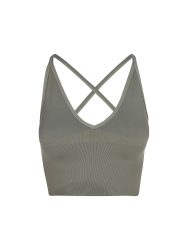 AIM'N Damen Sport-BH Bralette Cross Back Shape Seamless Medium Support olive | S