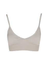 AIM'N Damen Sport-BH Deep Cut Ribbed Seamless Low Support beige | M