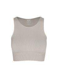 AIM'N Damen Sport-BH Ripped Seamless Cropped Medium Support beige | M