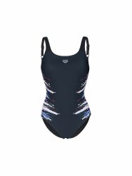 Arena W Arena Angelica Swimsuit U Back Figurformender Badeanzug Damen, schwarz, Grösse: D 38