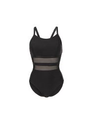 Arena W Arena Mesh Equals Swimsuit Back B Badeanzug Damen, schwarz, Grösse: D 44