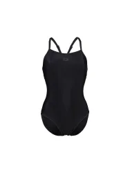 Arena W Arena Solid Swimsuit Lightdrop Back B Badeanzug Damen, schwarz, Grösse: D 38