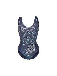 Arena W Arena Swimsuit Mia Wing Back Figurformender Badeanzug Damen, blau, Grösse: D 38