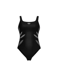 Arena W Arena Swimsuit Milena Wing Back C Cup Figurformender Badeanzug Damen, schwarz, Grösse: D 46