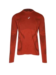 ASICS Road Seamless Herren Longsleeve Rot, Herren, Größe: S