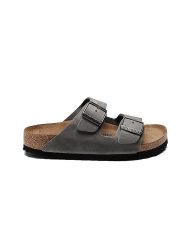 BIRKENSTOCK Herren Pantoletten Arizon Soft Footbed grau | 46