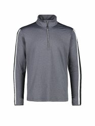CMP Herren Unterzieh Zipshirt Softtech Melange 70's grau | 52