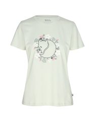FJÄLLRÄVEN Damen T-Shirt Fjällblomster Fox hellgrün | S