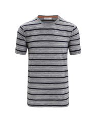 ICEBREAKER Herren Funktionsshirt Wave Stripe dunkelblau | L