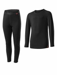 LÖFFLER Kinder Funktionsunterwäsche-Set TRANSTEX® WARM schwarz | 140