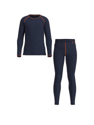 LÖFFLER Kinder Unterzieh Set Long Transtex warm dunkelblau | 152