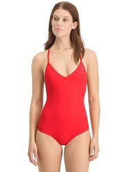 PUMA Damen Badeanzug V-Neck rot | M