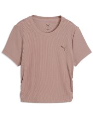 PUMA Damen T-Shirt Cloudspun RIB hellbraun | L