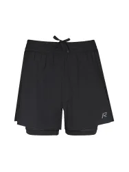 RUKKA Damen Laufshorts Makela Print 2in1 schwarz | 34