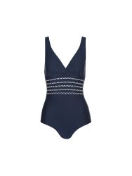 Lascana - Badeanzug, für Damen, Marine, Größe 40