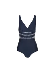 Lascana - Badeanzug, für Damen, Marine, Größe 38