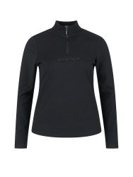 SPORTALM Damen Unterzieh Zipshirt aus dünner Fleece-Qualität schwarz | 44