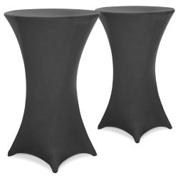 Stehtischhusse 2er-Set Anthrazit Ø80cm