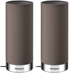 Tischlampe Poppy 2er-Set Taupe Dimmbar