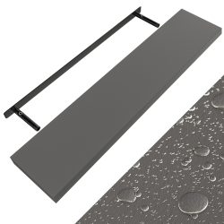Wandregal Schweberegal 110cm Grau + Halterung