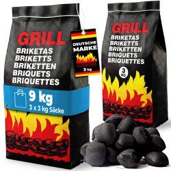 Holzkohlebriketts 3er-Set je 3kg