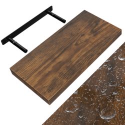 Wandregal Schweberegal 50cm Eiche dunkel + Halterung