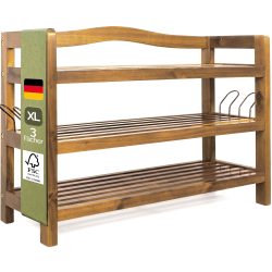 Schuhregal aus Akazienholz 3 Etagen