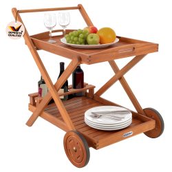 Servierwagen mit Rollen Akazienholz FSC®-zertifiziert