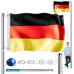 Fahnenmast Alu 630cm inkl Deutschland-Flagge