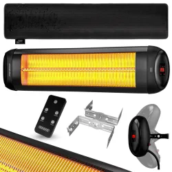 Heizstrahler MZH2501 Schwarz 2500W 90° verstellbar