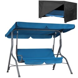Hollywoodschaukel Atlantik Blau + Abdeckplane