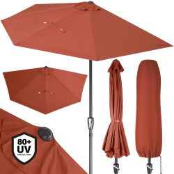Terrassen-Sonnenschirm Terrakotta UV-Schutz 80+