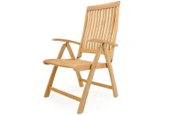 Gartenstuhl Sunrise Teak Hochlehner verstellbar