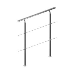 Treppengeländer Edelstahl 100cm 2 Streben