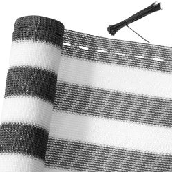 Balkonsichtschutz Grau/Weiß 1,4x10m