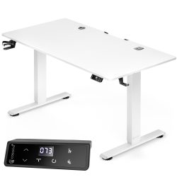 Höhenverstellbarer Schreibtisch Weiß 140x70x72-117cm