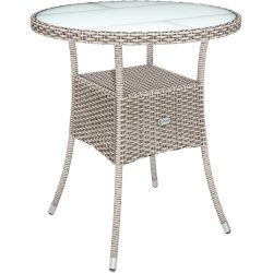Polyrattan Tisch Creme Ø60cm