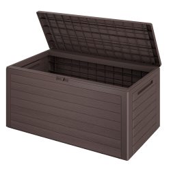 Gartenbox Woody 280L Braun Holzoptik wasserdicht